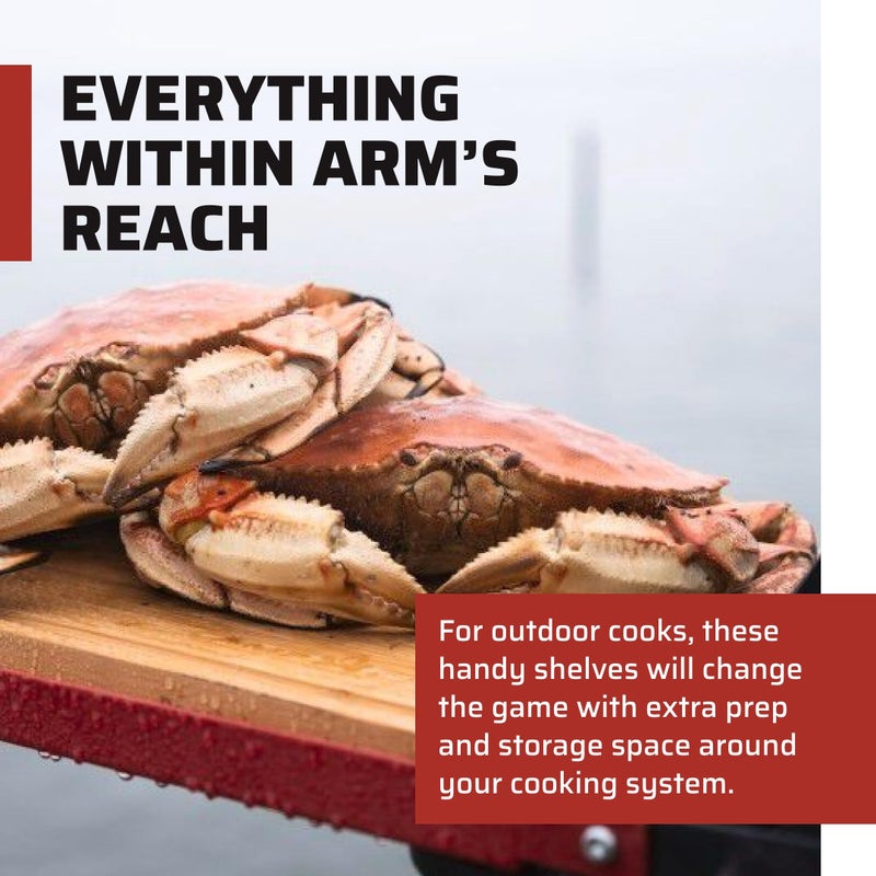 Camp Chef Folding Side Shelves LS60P - Fits Two Burner Stove Models EX60LW, EX60LWC, EX60P, EX60PP, EX60LWF, EX90LW, EX170LW, EX280LW, YK60LW, YK60LWC12, DB60D, CT32LW, EX60B, EX90LWB - Image 2